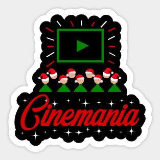 Cinemania Festive Logo T-Shirt Sticker